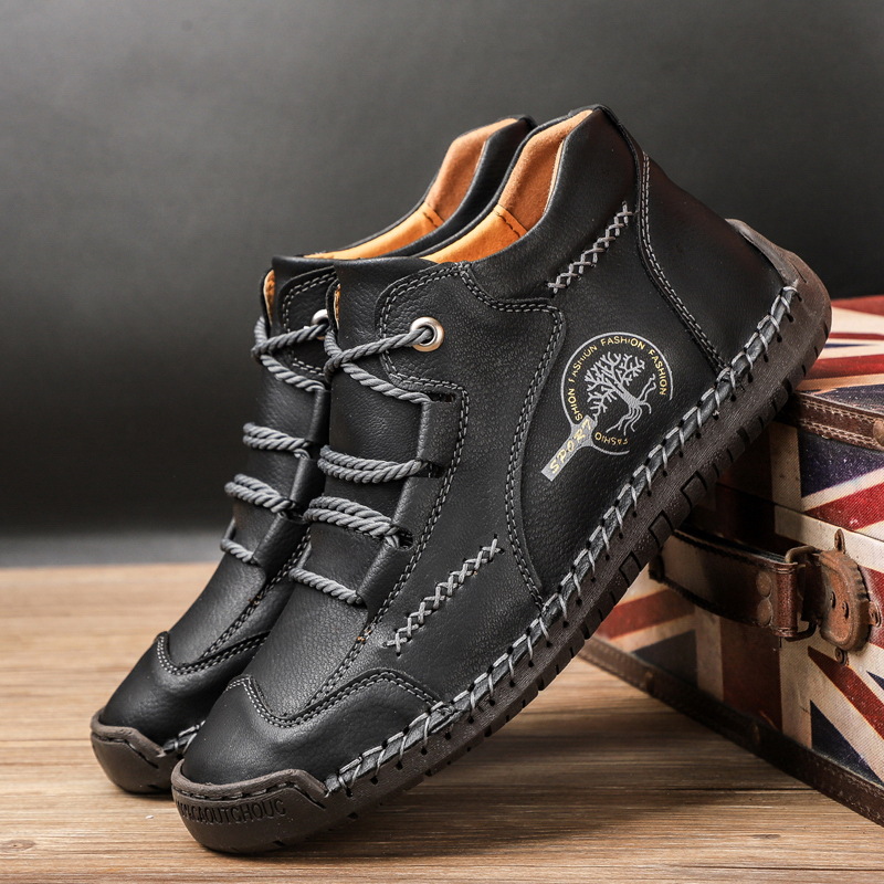 (👞 10-year wear life) full-grain men's leather shoes, selected waterproof, breathable, wear-resistant full-grain cowhide, shock-absorbing midsole, 12-hour anti-fatigue design