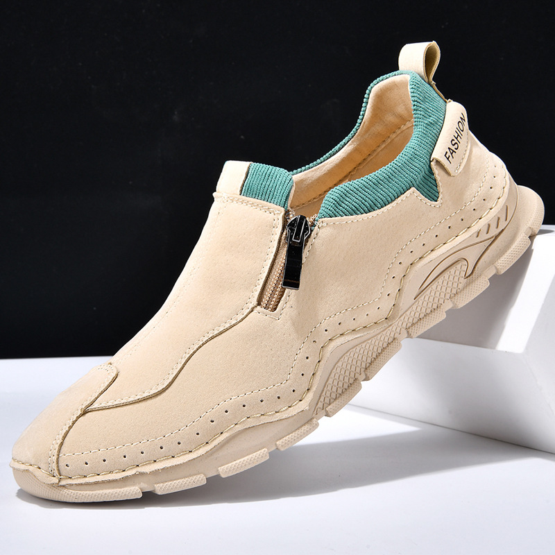 Men's Casual Sneakers - Breathable Synthetic Upper, Non-Slip Rubber Sole, Comfortable Fabric Lining for Walking & Driving