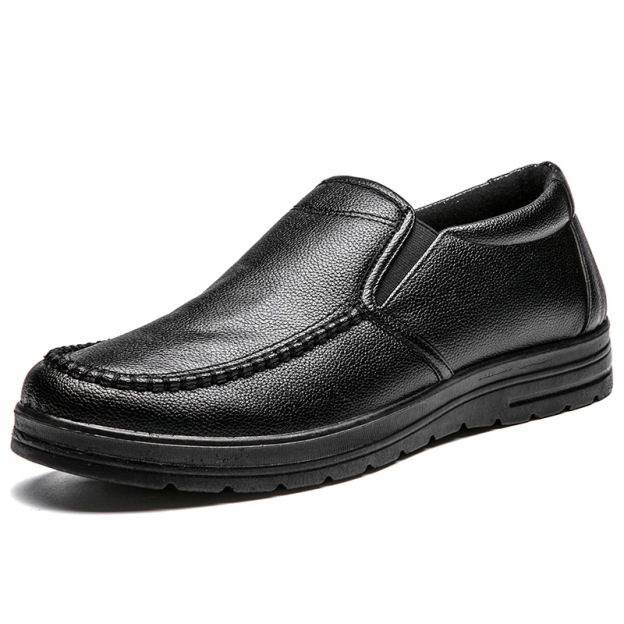 Mens Genuine Leather Casual Comfy Arch Support Slip-On Loafers