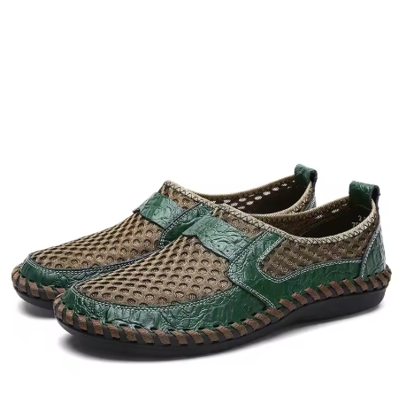🔥Summer Hot Sale 60%🔥 Mens' Summer Slip-on Shoes, Breathable Mesh Leather Loafers