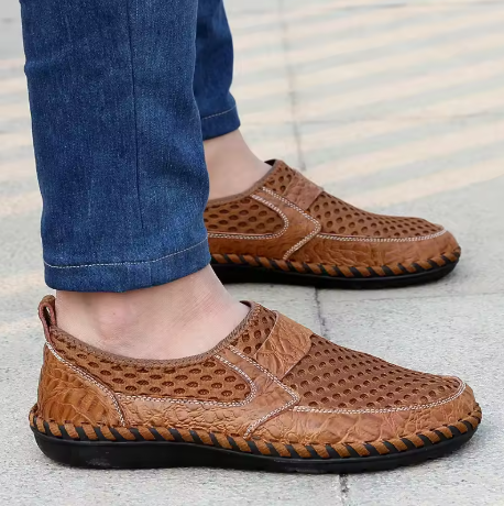 🔥Summer Hot Sale 60%🔥 Mens' Summer Slip-on Shoes, Breathable Mesh Leather Loafers