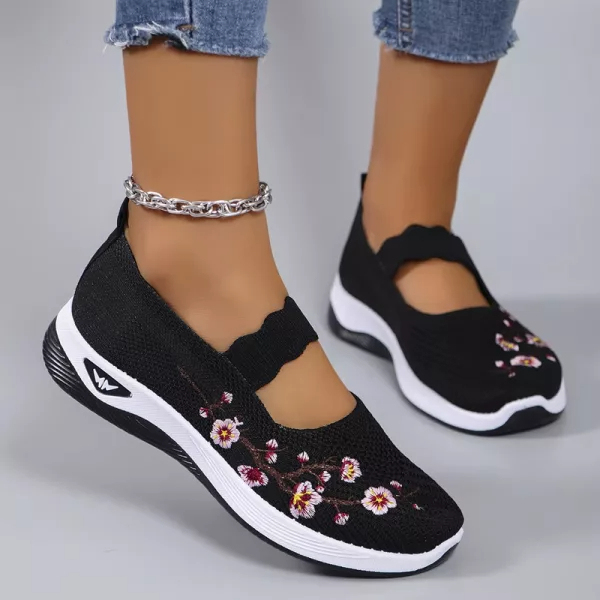 🔥Last Day Promotion 70% OFF🔥- Women's comfortable breathable floral knitted sneakers