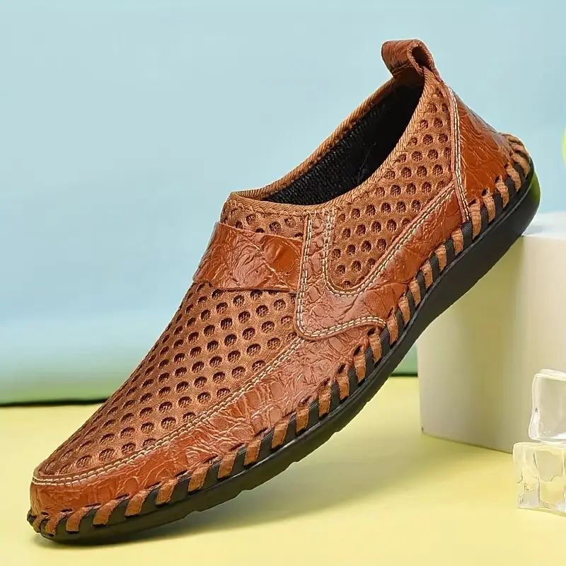 🔥Summer Hot Sale 60%🔥 Mens' Summer Slip-on Shoes, Breathable Mesh Leather Loafers