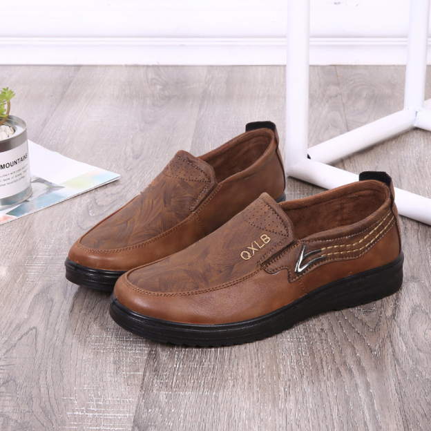 (⏰Last day 40% OFF🔥)Men's Genuine Leather Breathable Lightweight  Slip-On Orthopedic Walking Shoes