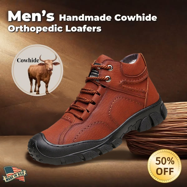Men Orthopedic Snow Boots Plush Outdoor Ankle Winter Shoes