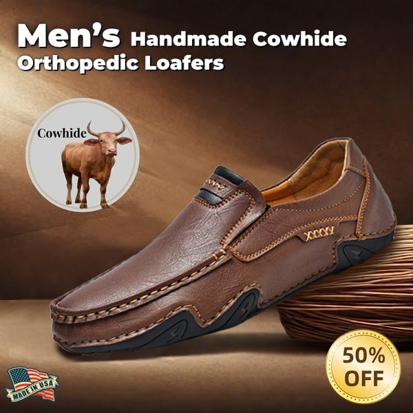 🔥Last Day 50% OFF🔥Men's Genuine Calfskin Leather Slip-On Loafers