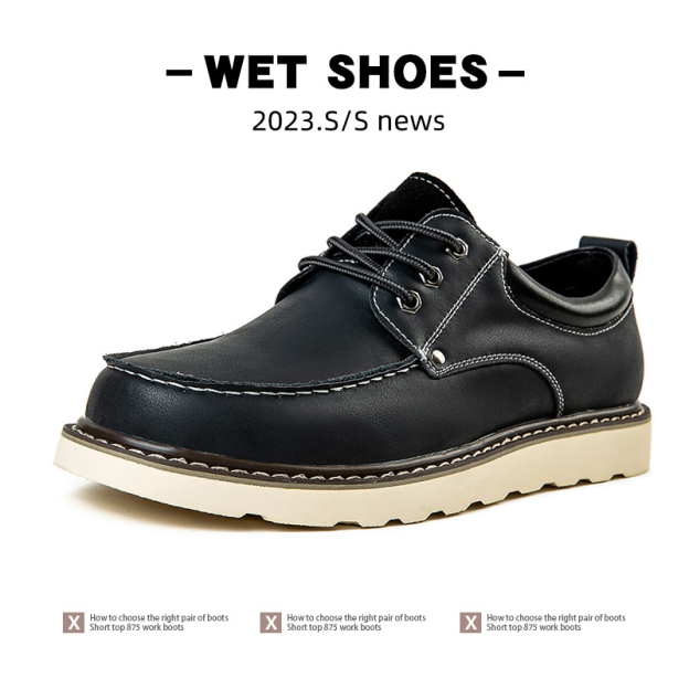 Men's Genuine Leather Moccasin Business Boots Outdoor Casual Maden Shoes