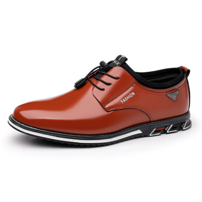 Men Leather Non-Slip Business Comfortable Casual Oxfords Shoes
