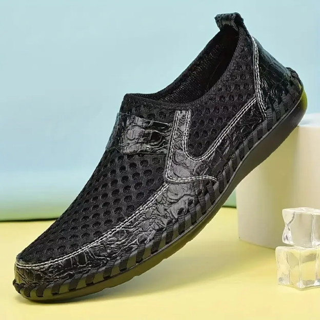 🔥Summer Hot Sale 60%🔥 Mens' Summer Slip-on Shoes, Breathable Mesh Leather Loafers