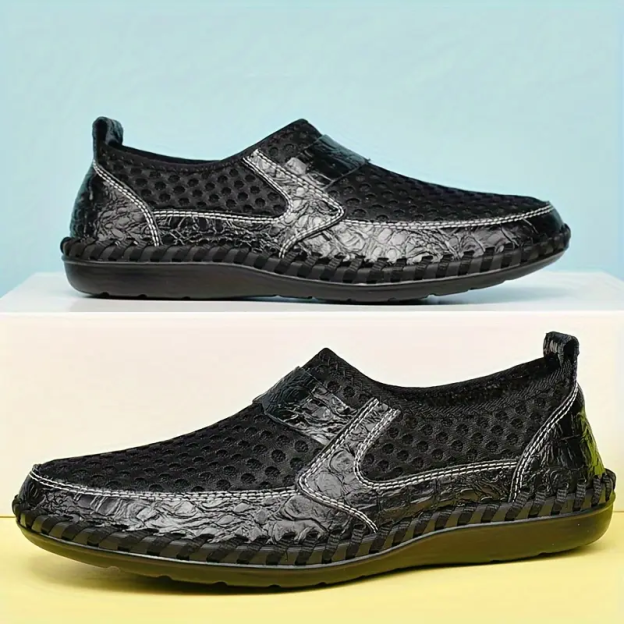 🔥Summer Hot Sale 60%🔥 Mens' Summer Slip-on Shoes, Breathable Mesh Leather Loafers