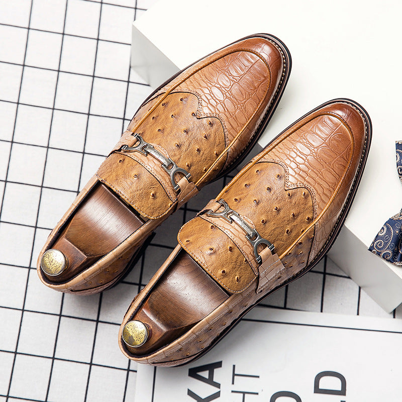 Men's british suit without laces loafers