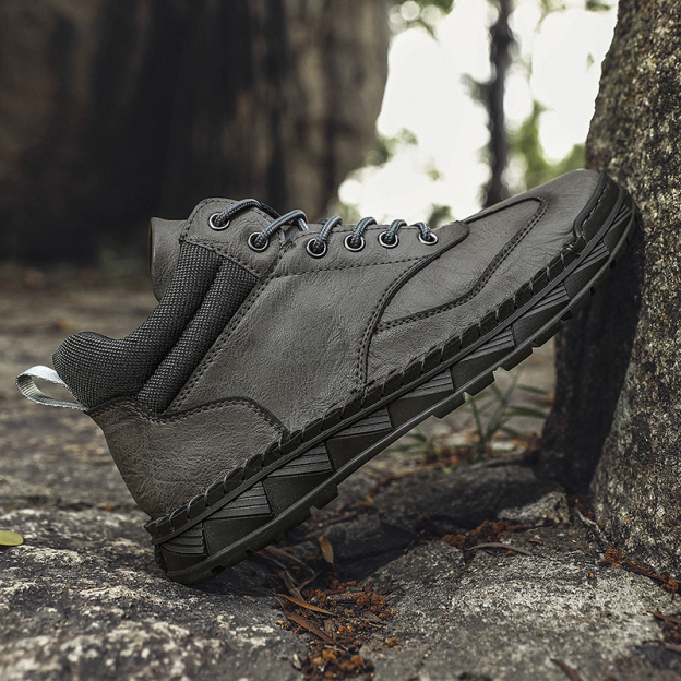 ⏰Limited Time Sale 70% OFF - Men's Handmade Leather Boots - Wide Toe Arch Support Aankle Support