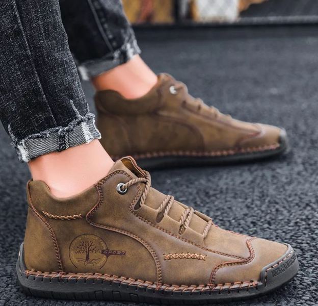 (👞 10-year wear life) full-grain men's leather shoes, selected waterproof, breathable, wear-resistant full-grain cowhide, shock-absorbing midsole, 12-hour anti-fatigue design