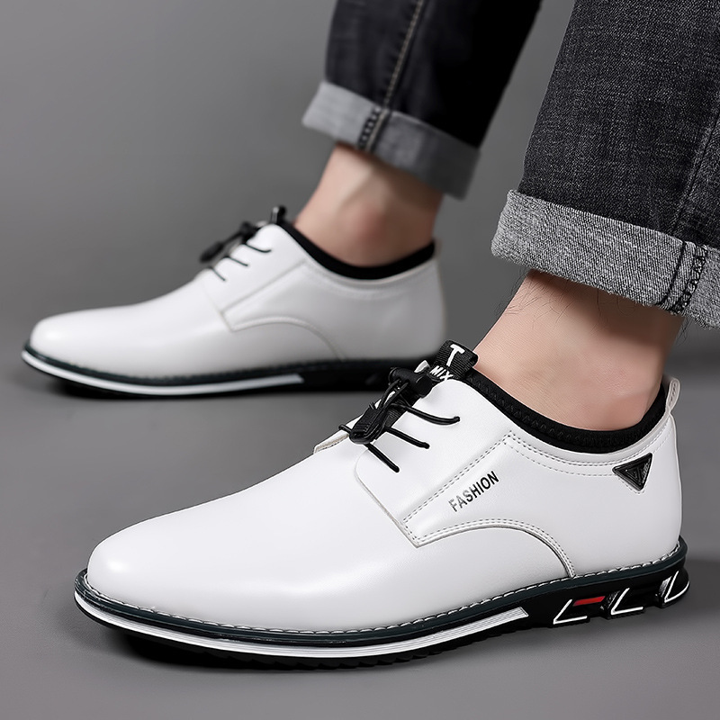 Men Leather Non-Slip Business Comfortable Casual Oxfords Shoes