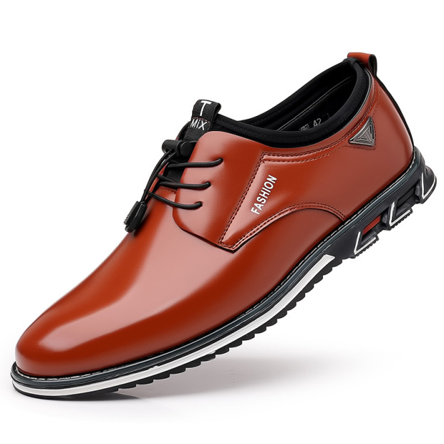 Men Leather Non-Slip Business Comfortable Casual Oxfords Shoes
