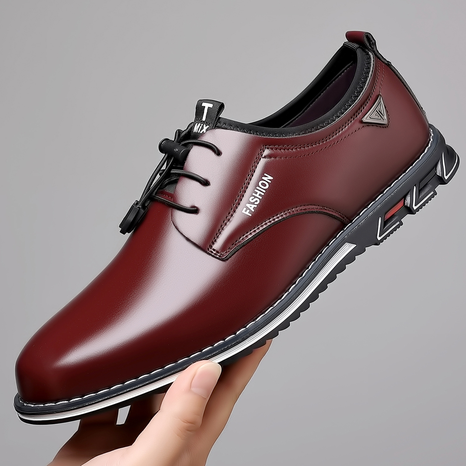 Men Leather Non-Slip Business Comfortable Casual Oxfords Shoes