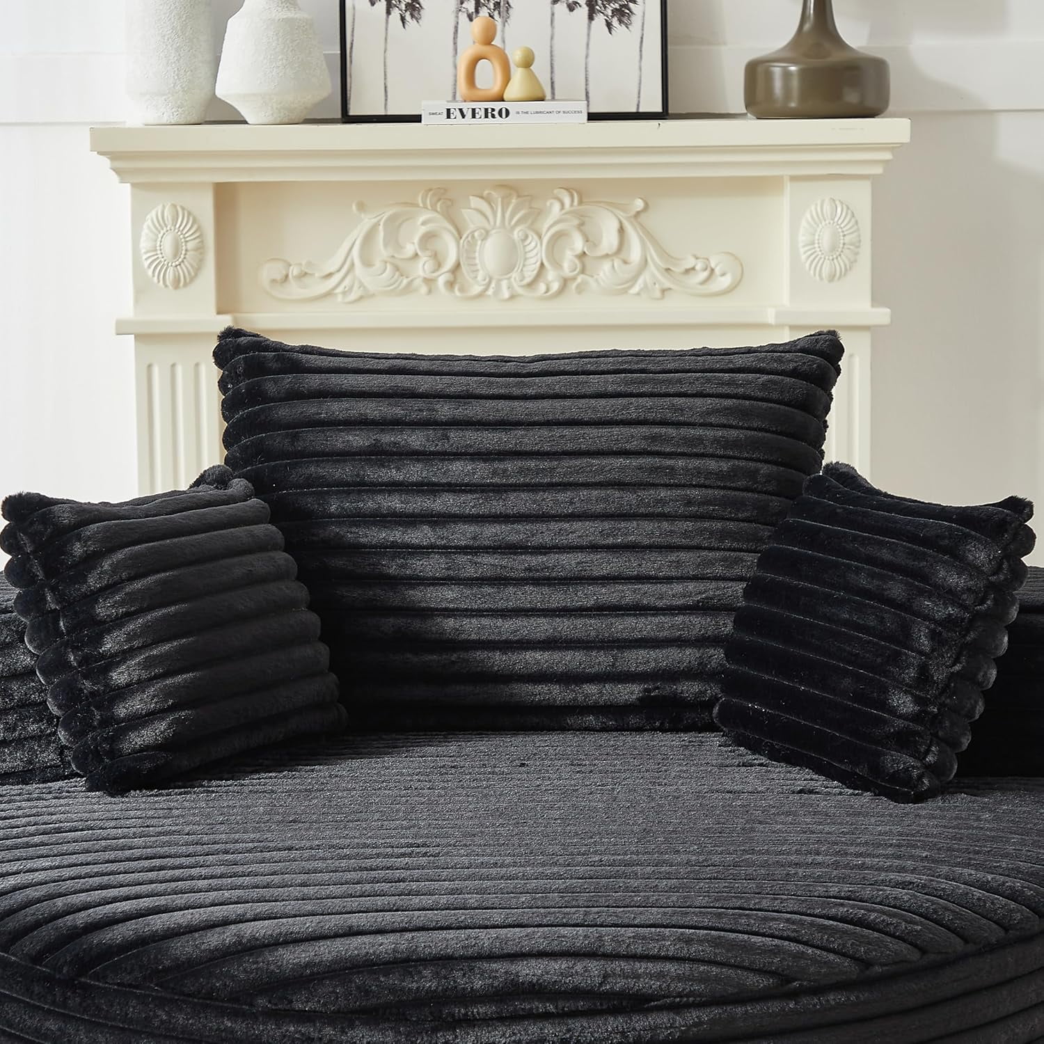 Limited Clearance Sale - 59" O-Shape Modular Couch, Plush Corduroy Fabric, No Assembly Required