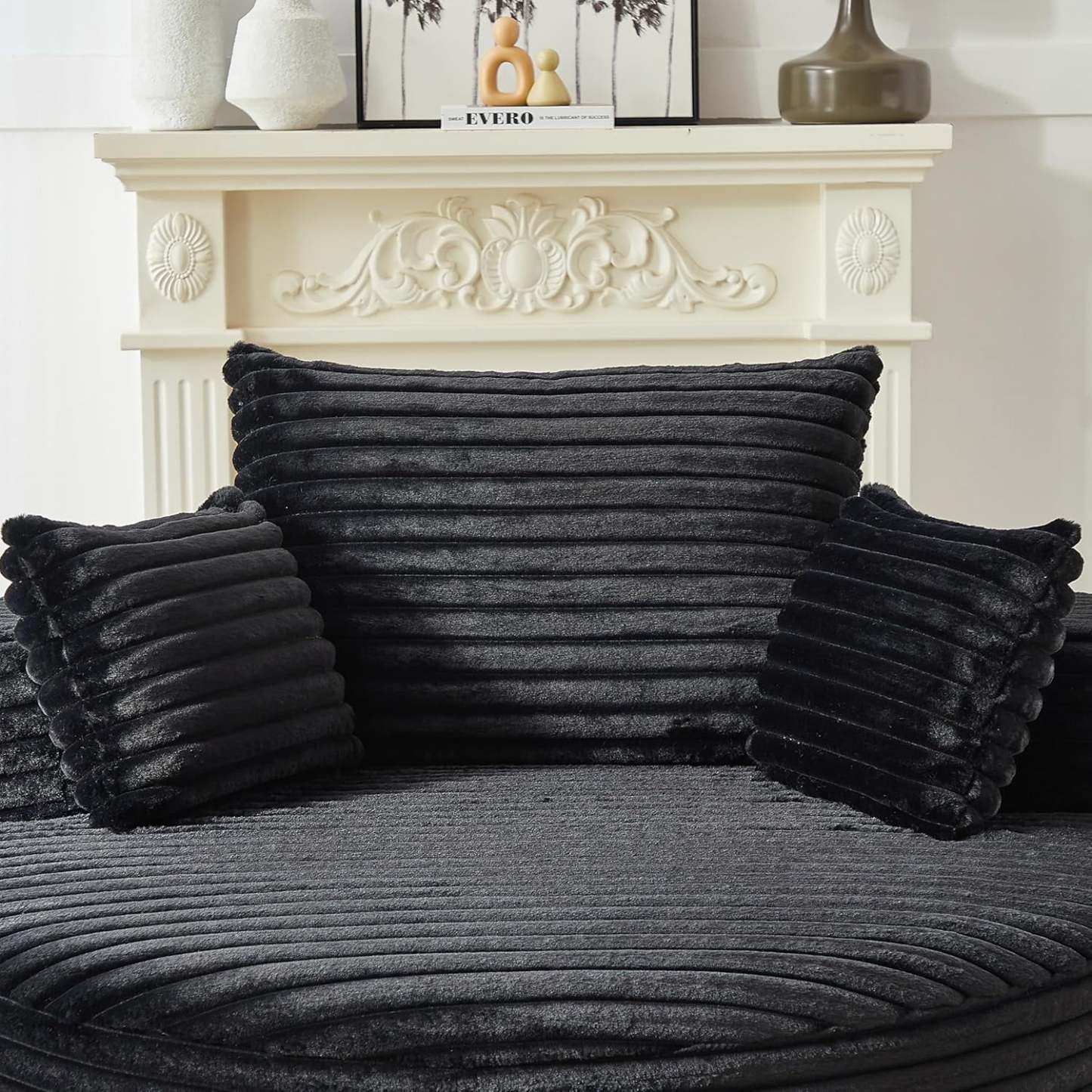 Limited Clearance Sale - 59" O-Shape Modular Couch, Plush Corduroy Fabric, No Assembly Required