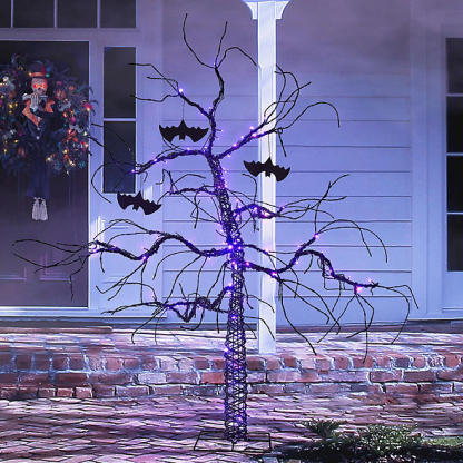 Pre-Lit Color Changing Spooky Tree