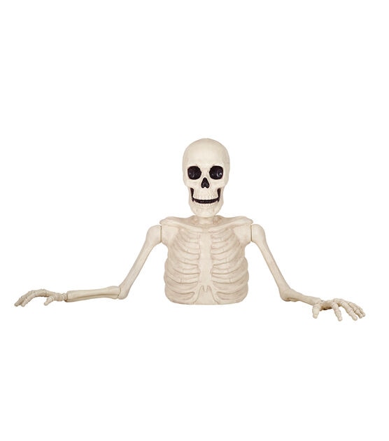 New! 5ft Halloween White Ground Breaking Skeleton
