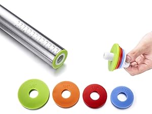 Rolling Pins with Adjustable Thickness Rings