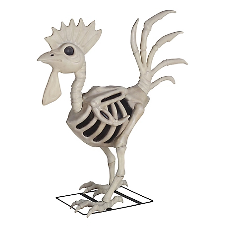 New! Red Shed 6 ft. Halloween Skeleton Rooster