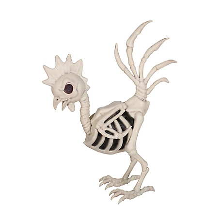 New! Red Shed 36 in. Halloween Rooster Skeleton