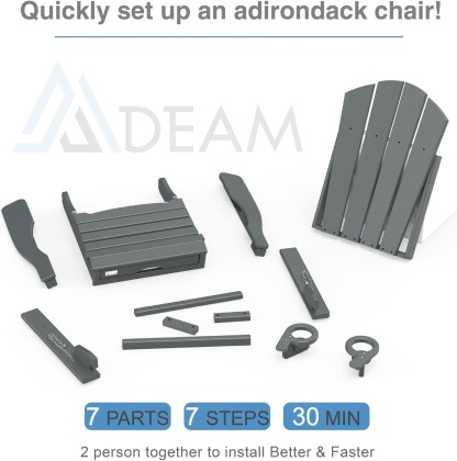 Last Day Clearance Sale=⛱️Mdeam Folding Outdoor Adirondack Chairs Weather Resistant for Patio