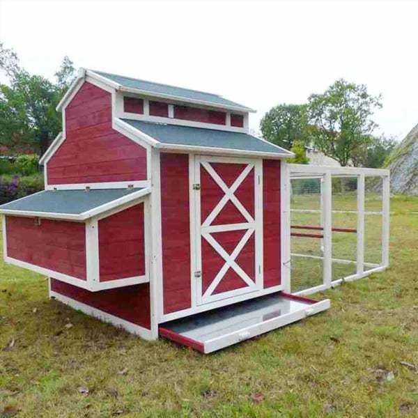 Barn Red Prairie Chicken Coop, 6 to 8 Chicken