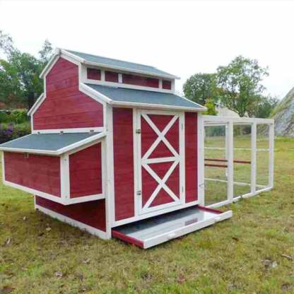 Barn Red Prairie Chicken Coop, 6 to 8 Chicken