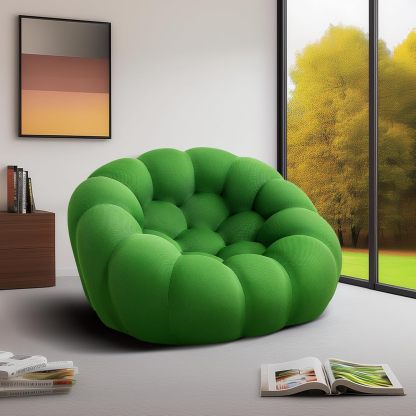🎉74.8'' Modern Loveseat Sofa, 2 Seater Mesh Fabric Love Seat Floor Sofa