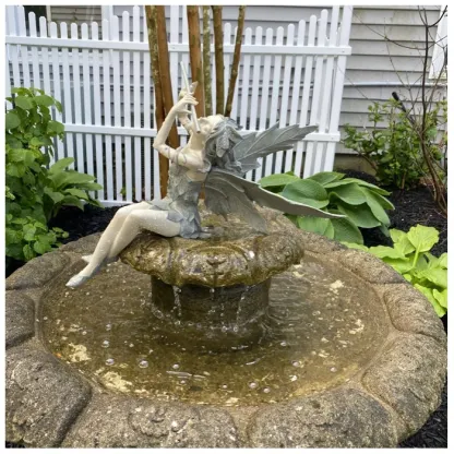 ( 2025 HOT SALE  )Garden Fairy Statue Goddess Angel Sitting Fairy Statue