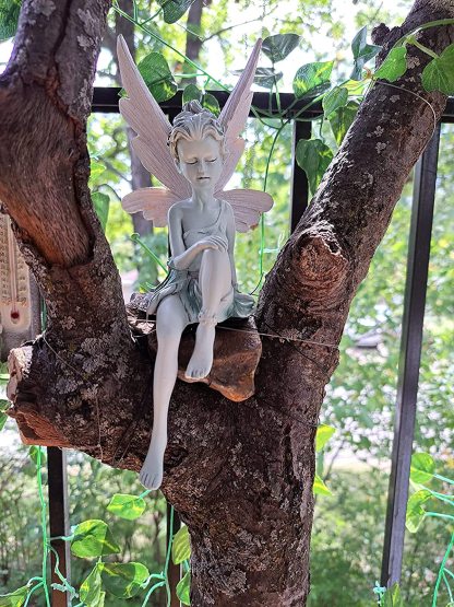 ( 2025 HOT SALE  )Garden Fairy Statue Goddess Angel Sitting Fairy Statue