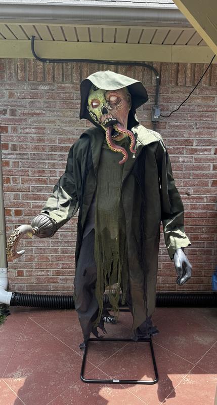 Haunted Living 6.5-ft Haunted Harbor Talking LED Zombie Fisherman Animatronic