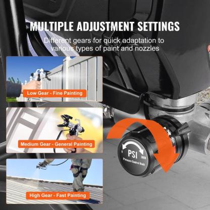 Stand Airless Paint Sprayer 3000PSI 750W for Home Interior & Exterior Furniture & Fences, Handheld Paint Sprayer with Hose