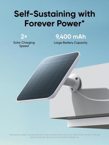 4G LTE Cam S330 Outdoor Camera with Solar Panel