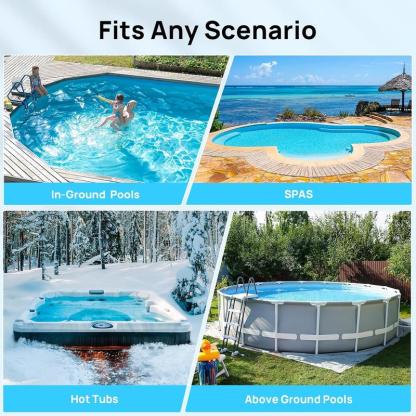 Vacuum for Above Ground Pool with Telescopic Pole, Running time up to 1H, Handheld Design with Powerful Suction up to 18.5 gallon/min