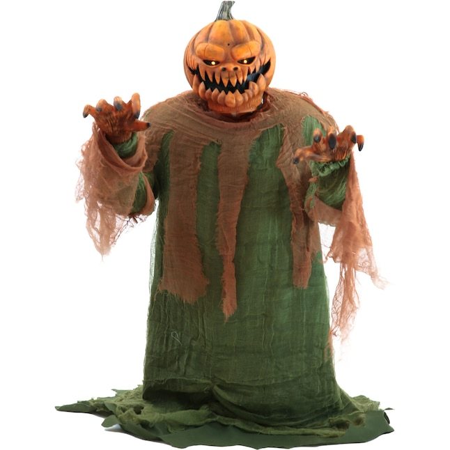 Haunted Hill Farm 4-ft Freestanding Talking Lighted Scarecrow Animatronic