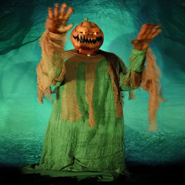 Haunted Hill Farm 4-ft Freestanding Talking Lighted Scarecrow Animatronic