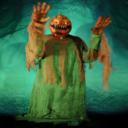 Haunted Hill Farm 4-ft Freestanding Talking Lighted Scarecrow Animatronic