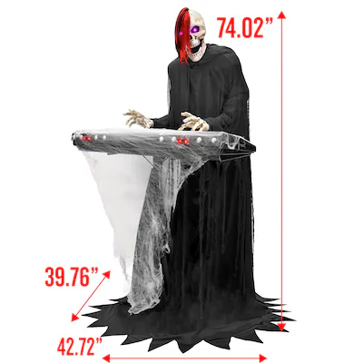 6-ft Bluetooth Reaper Band LED Keyboard Player Animatronic