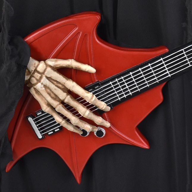 Haunted Living 6-ft Bluetooth Reaper Band LED Guitar Player Animatronic