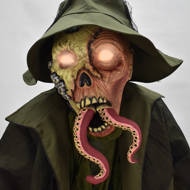 Haunted Living 6.5-ft Haunted Harbor Talking LED Zombie Fisherman Animatronic