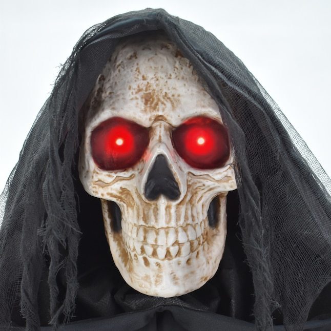 Haunted Living 6-ft Bluetooth Reaper Band LED Guitar Player Animatronic