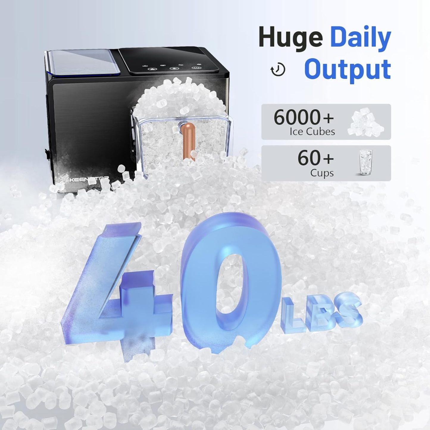 🛒🧊Ice Maker Countertop, 40lbs/24H