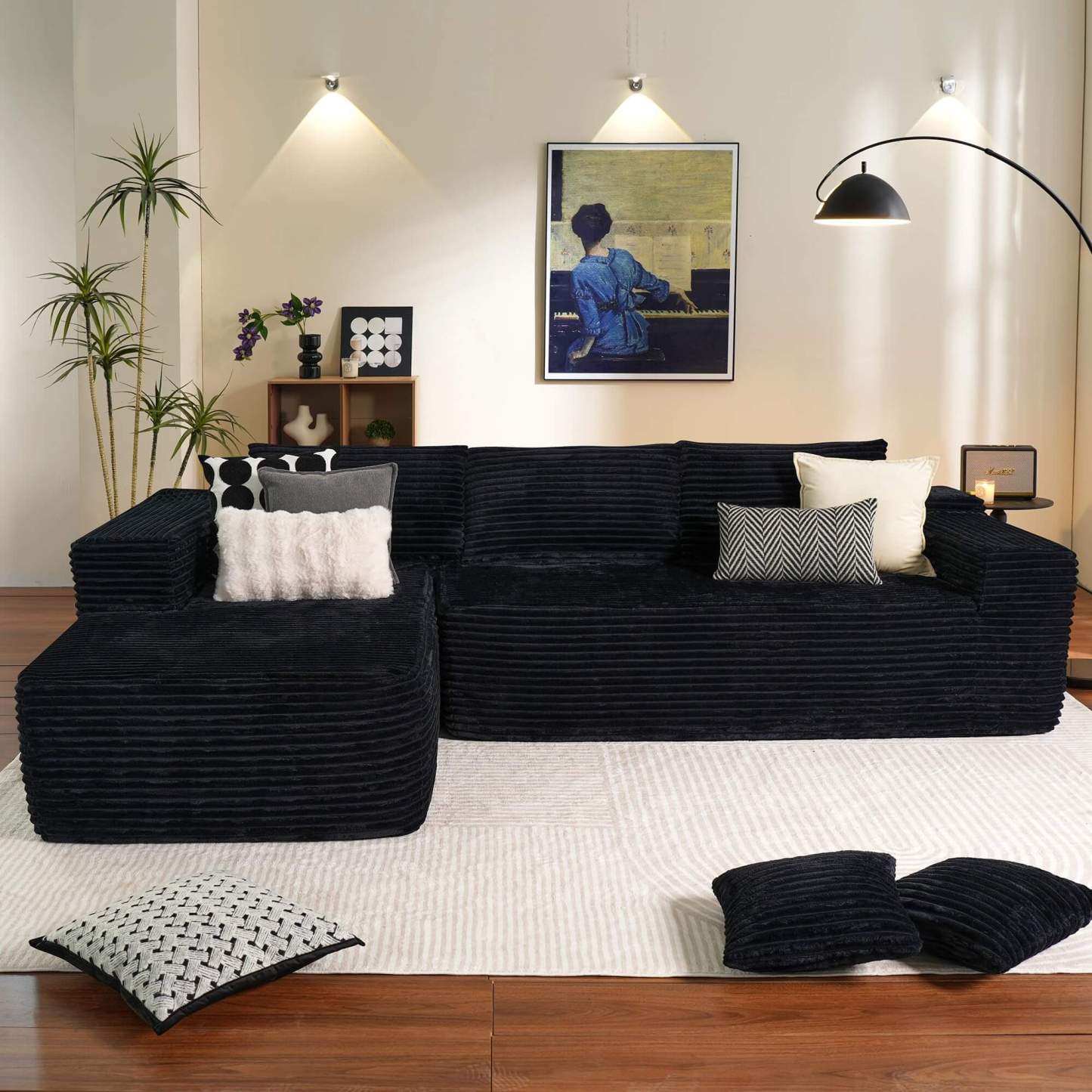💥𝗟𝗶𝗺𝗶𝘁𝗲𝗱 𝗧𝗶𝗺𝗲 𝗢𝗳𝗳𝗲𝗿💖【Buy 2 Packages Shipping】L-Shaped Sectional Sofa Set
