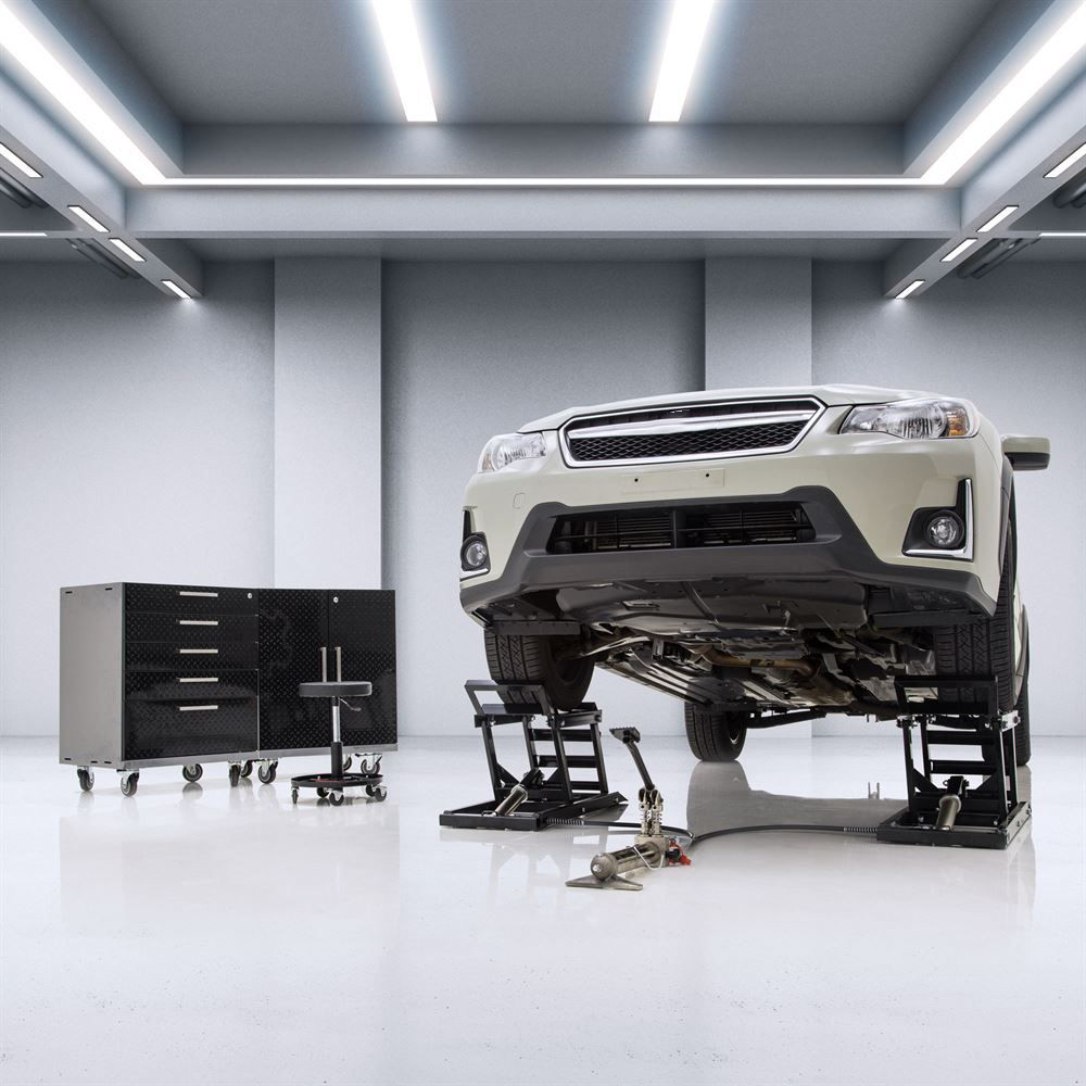 Widow Hydraulic Underbody Access Car Lift with Ramp - 3,000 lb. per pair Capacity
