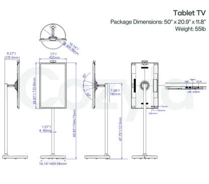 Portable mobile HDTV 4K Ultra HD