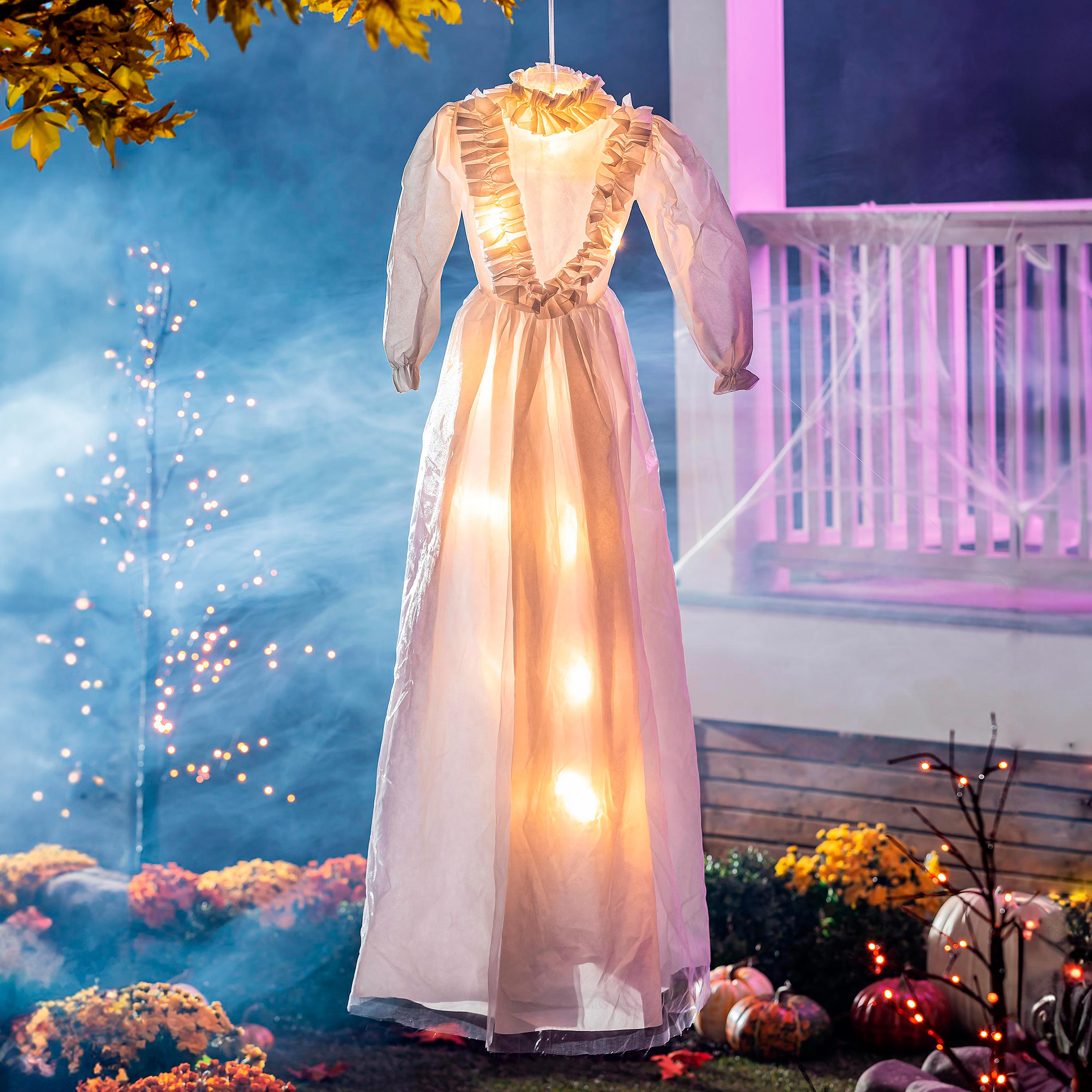 Lighted Hanging Ghostly Dress