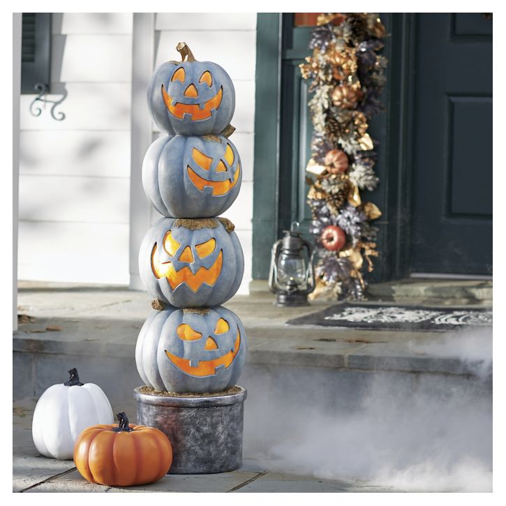 Pre-lit Jack-O-Lantern Topiary